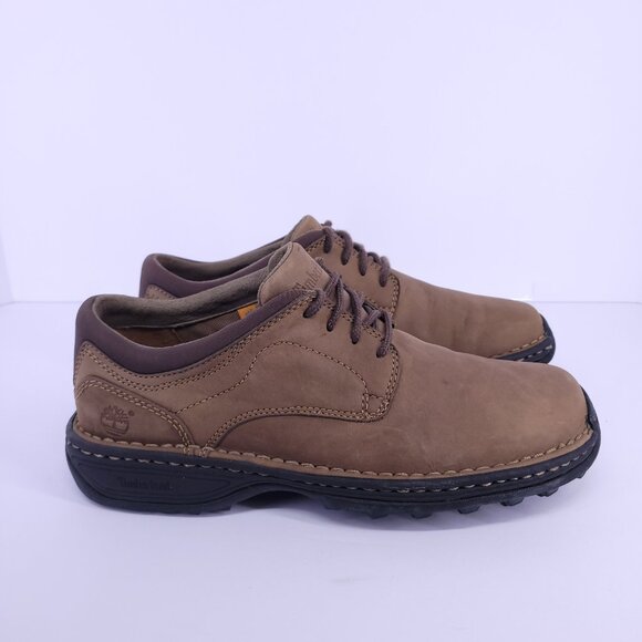 Timberland Men's 8.5 Brown Leather Comfort Shoes Loafers Oxfords Casual Used - Picture 4 of 15